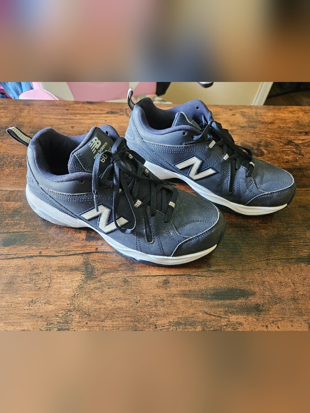 Men's New Balance 608 Navy Blue Athletic Sneakers Size 9.5